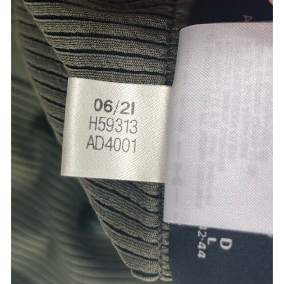 Reebok X Cardi B Skirt Athleisure Green Black Rib Pencil Midi Women's size Large - Picture 10 of 10